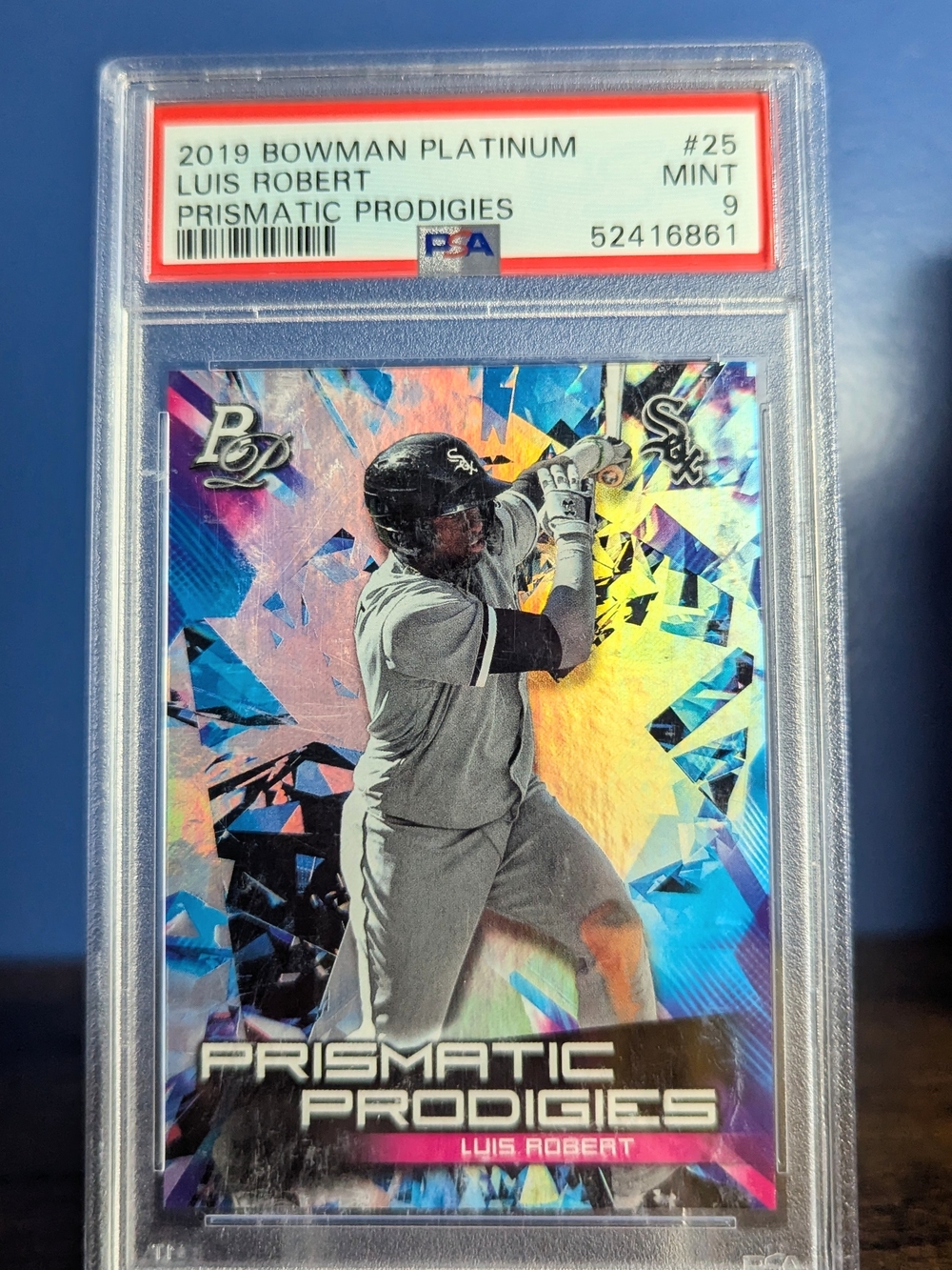 2019 Bowman Platinum Luis Robert Prismatic Prodigies #25 PSA 9 MINT